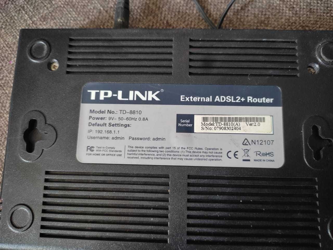 TP-link TD-8810 модем маршрутизатор роутер ADSL2+