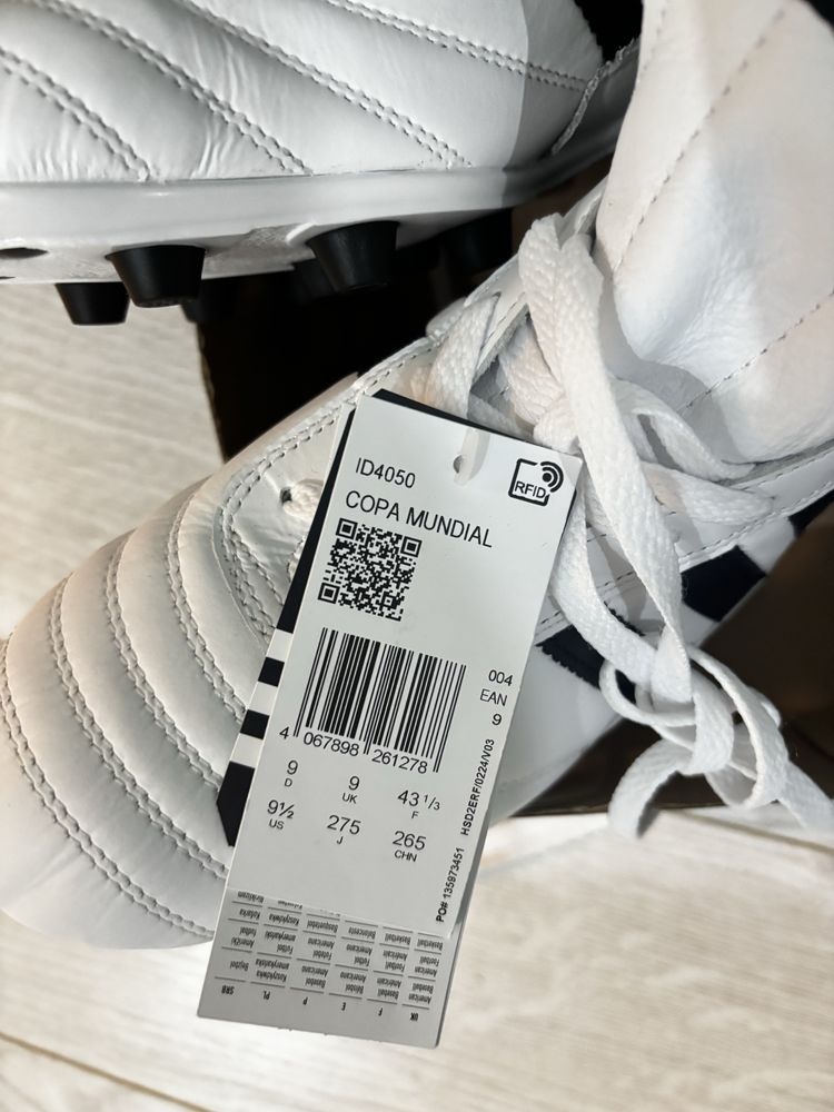 Adidas Copa Mundial Made in Germany white 43 1/3