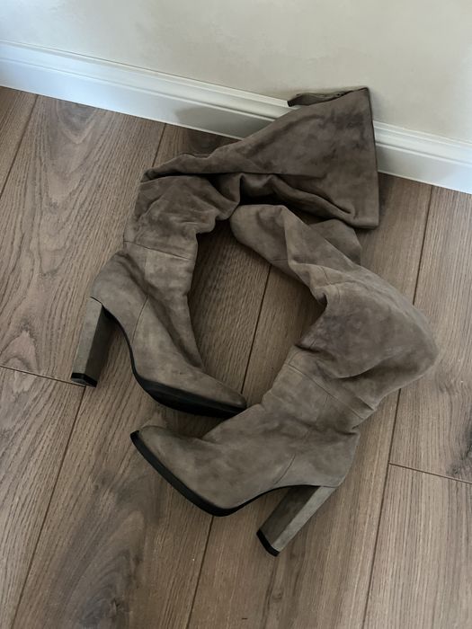 Зимние сапожки из натуральной замши