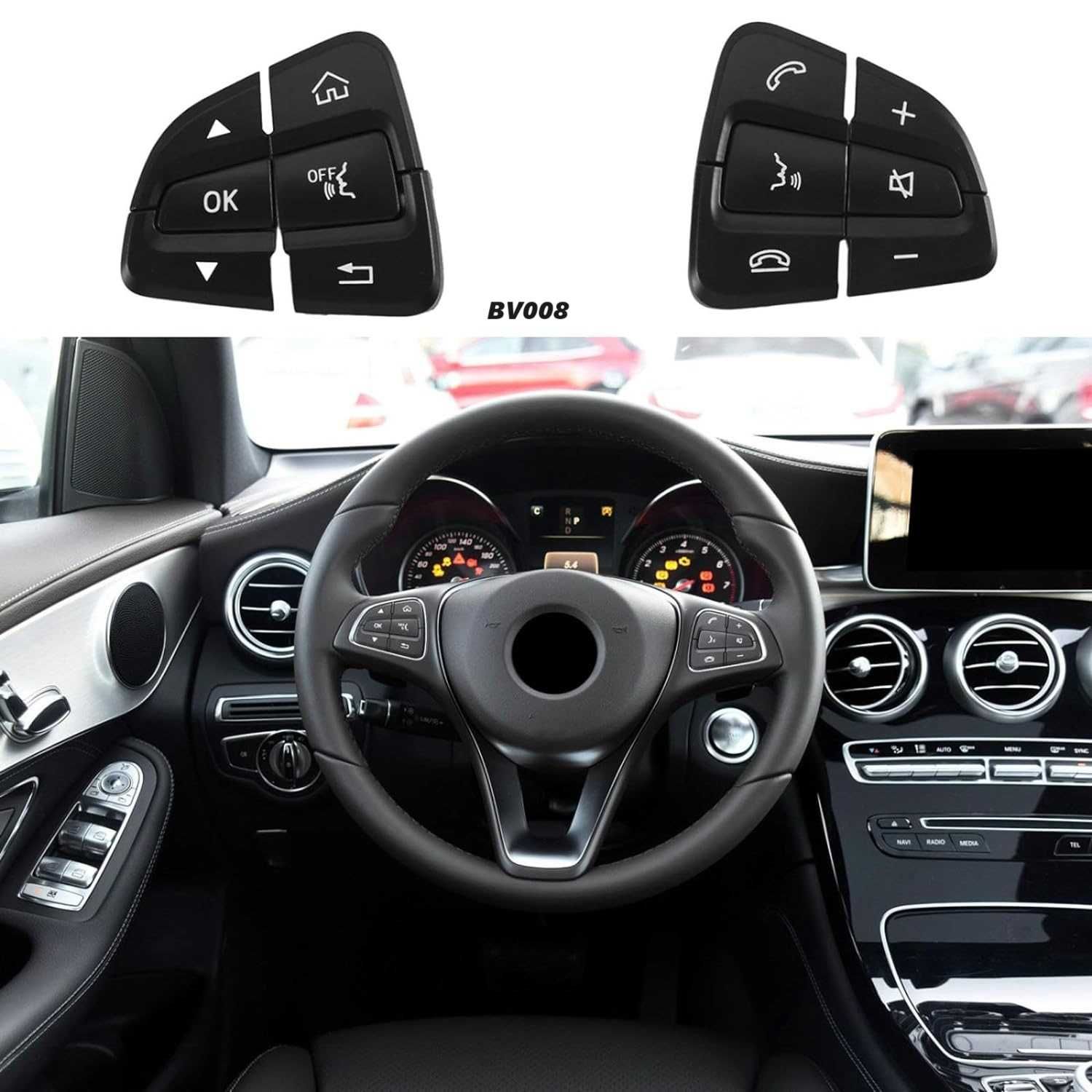 Бутони волан Mercedes-Benz W205 C class W253 GLC копчета музика