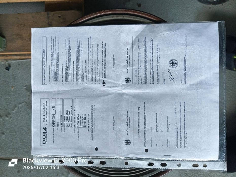 Jante DOTZ Fast15 R18  5x108 ET 45/ anvelope hankook ventus prime