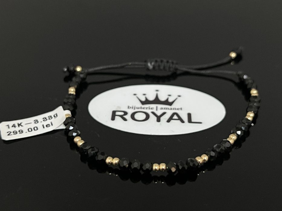 Bijuteria Royal CB : Bratara cu snur aur 14k 585 3,33gr