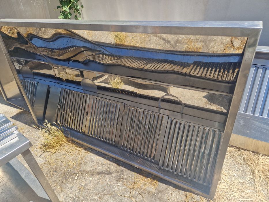 Hota inox gros cu filtre inox, de perete sau centrala