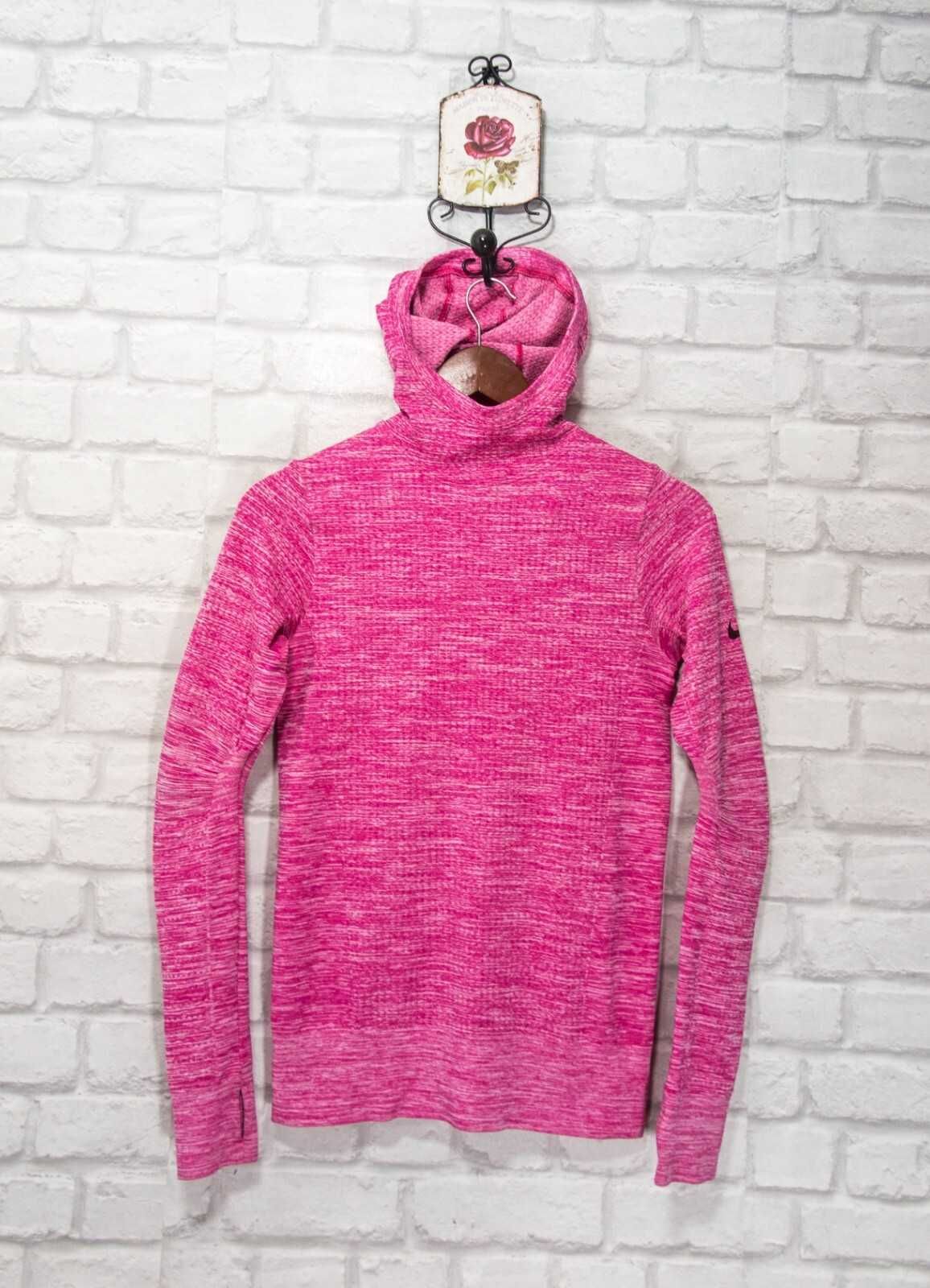 NIKE Pro Оригинална дамска фланелка с качулка  Фитнес бягане размер S