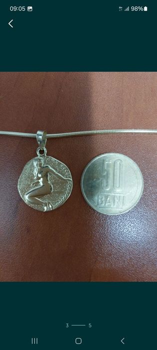 Lanț cu pandantiv din aur de 14k