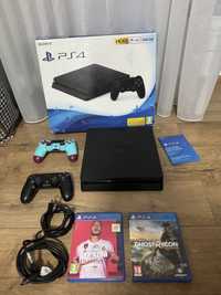 PlayStation 4 Slim, 500Gb, 2 Manete ,2 jocuri