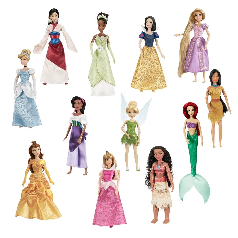 Оригинален Disney комплект от 12 кукли Принцеси