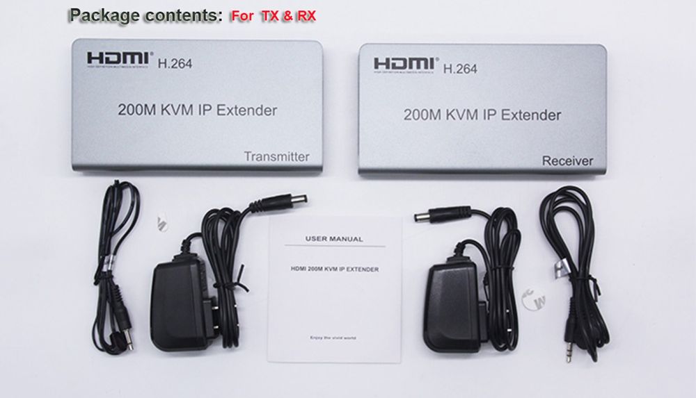 HDMI 200 M IP KVM Extender HDMI удлинитель