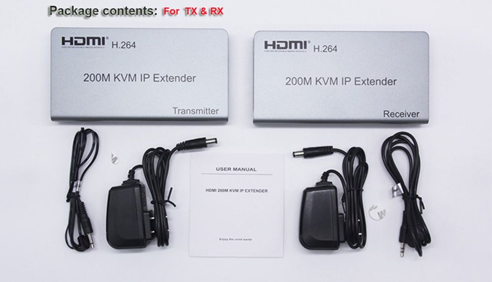 Extender 200m/IP KVM Extender HDMI 200м удлинитель