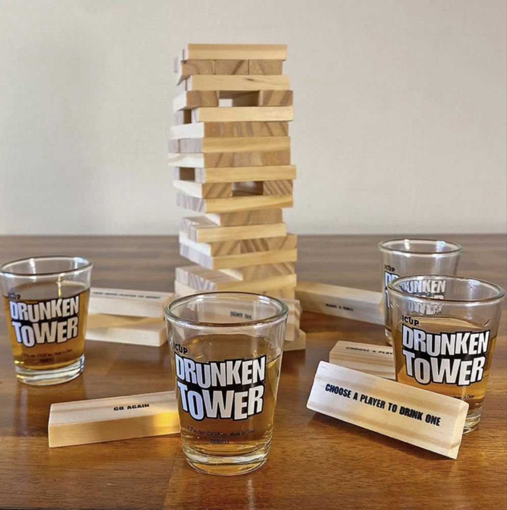 Настолна игра "Дженга" с шотове "Drunken Tower"