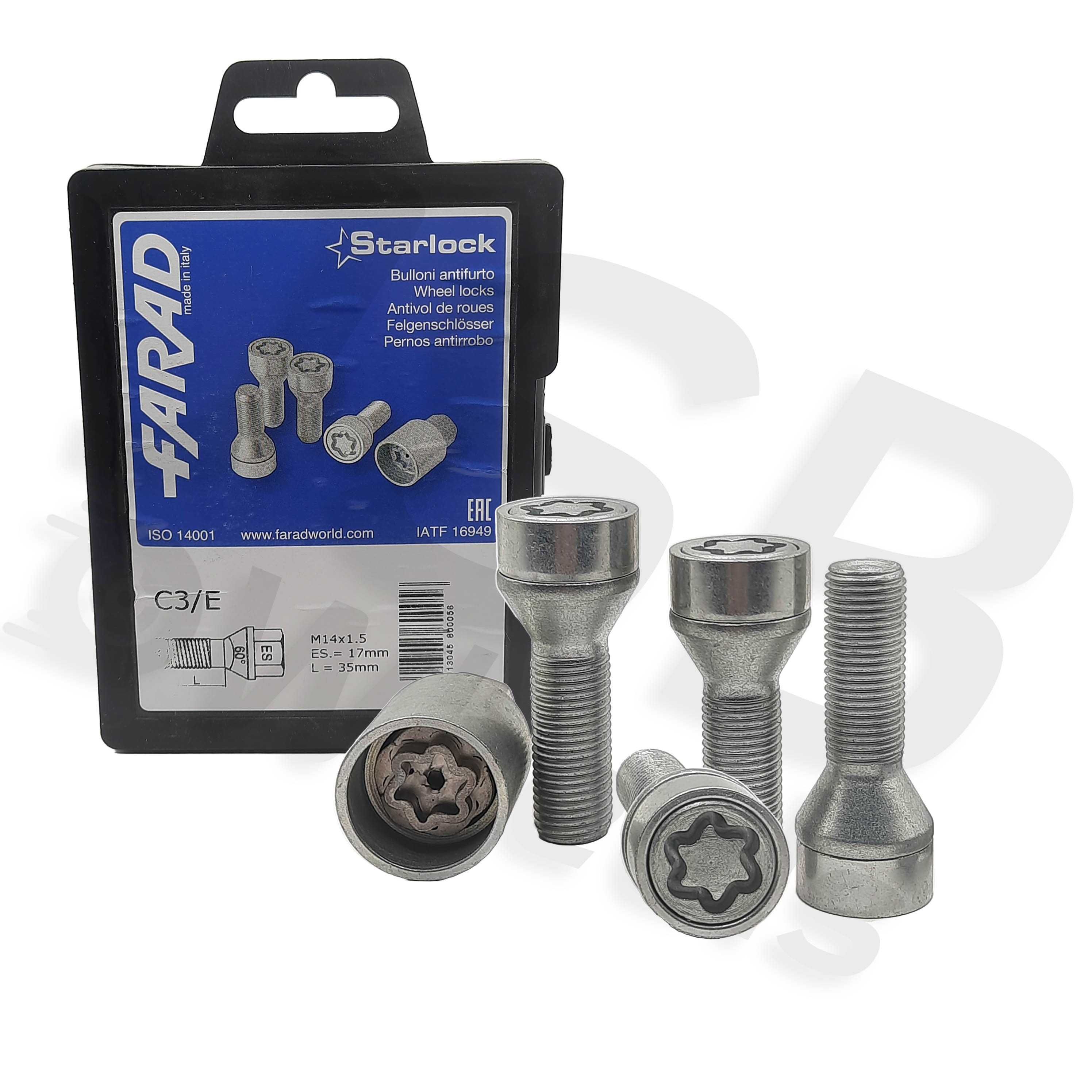 Set prezoane antifurt Starlock M14x1.5 VW, Seat, Skoda, Audi, Mercedes