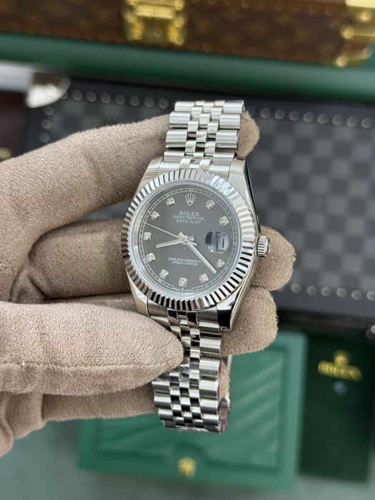 Rolex Date-Just 41mm Rhodium Dial