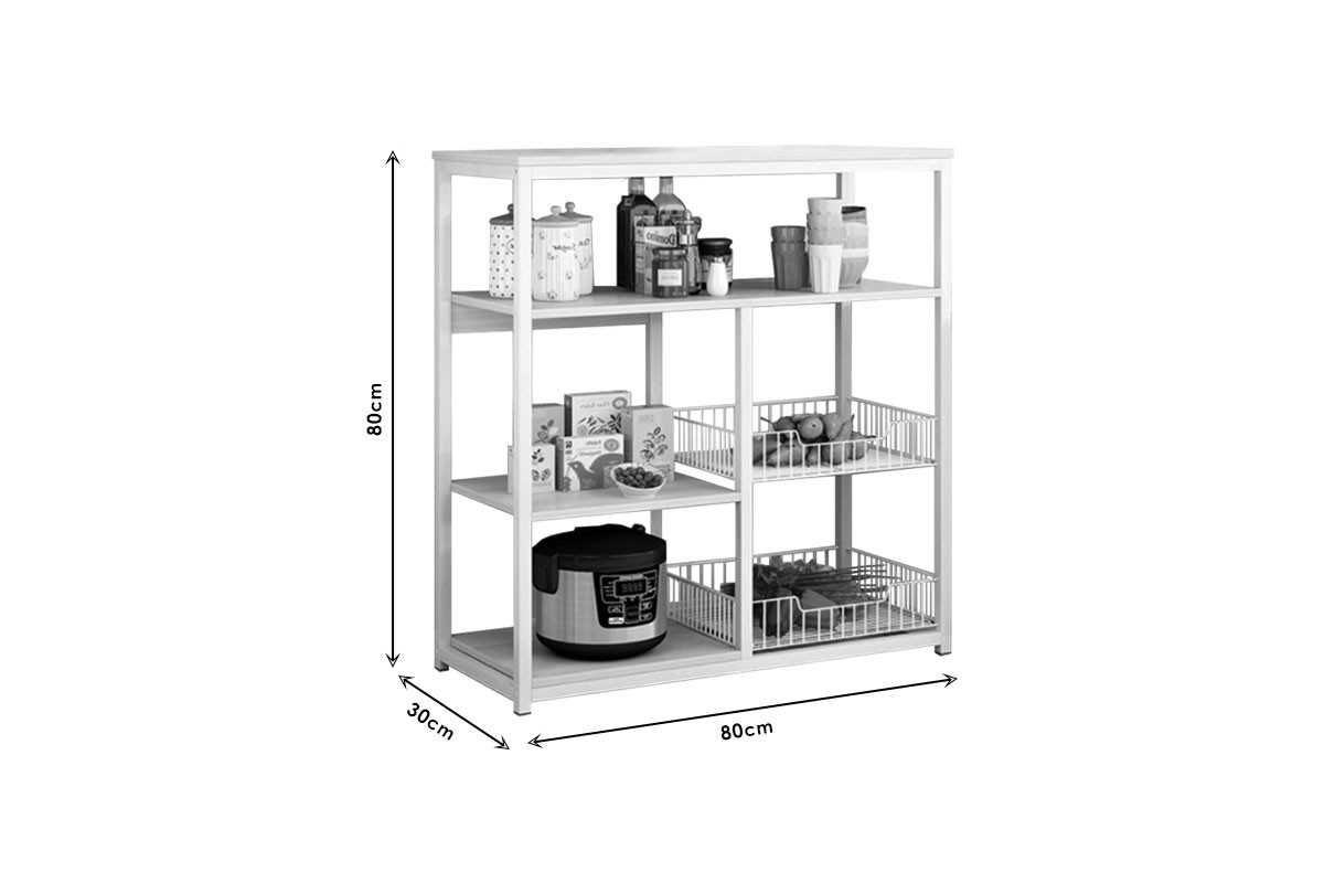 Модерна кухненска етажерка Polis, 80x30x80cm, Промо цена !