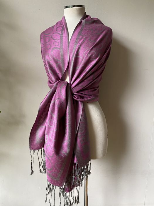 Лилав шал от кашмир, коприна, пашмина/ различни видове
