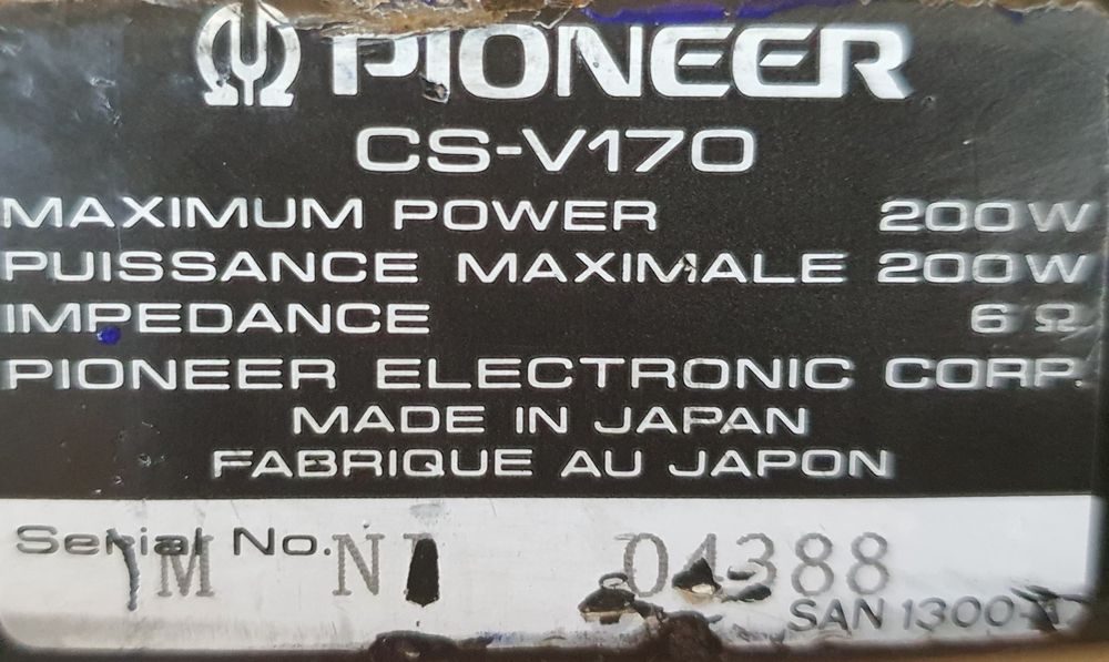 Vand boxe Pioneer CS-V170
