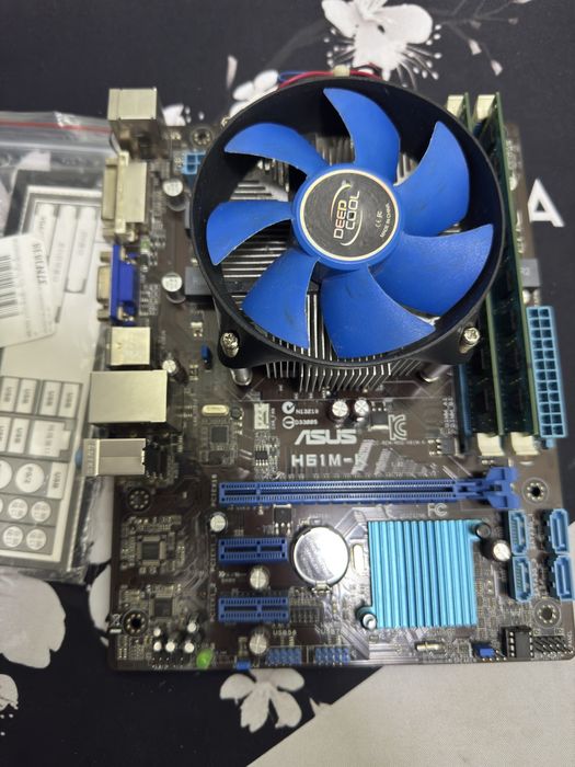Комплект процессор+ мат плата+кулер+озу