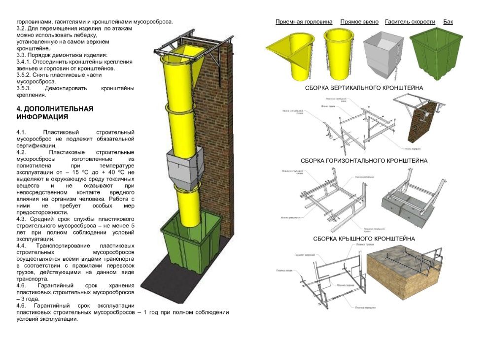 Пластиковый строительный мусоросброс