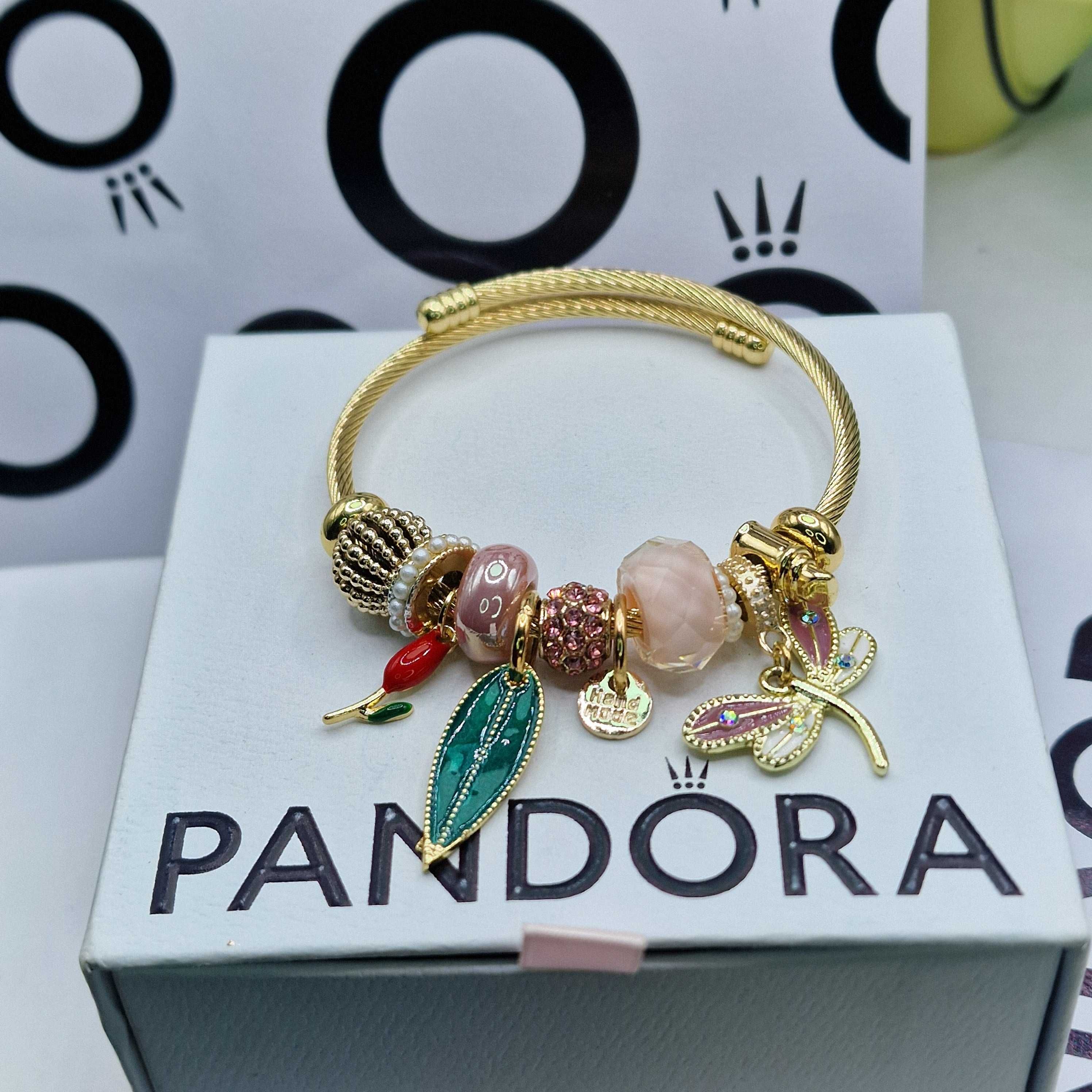 Гривна Pandora от медицинска стомана с 18к златно покритие
