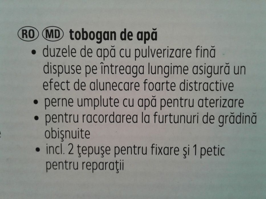 Tobogan de apa/ pista umeda pentru plaja/ gradina, 6,15x1m,nou sigilat