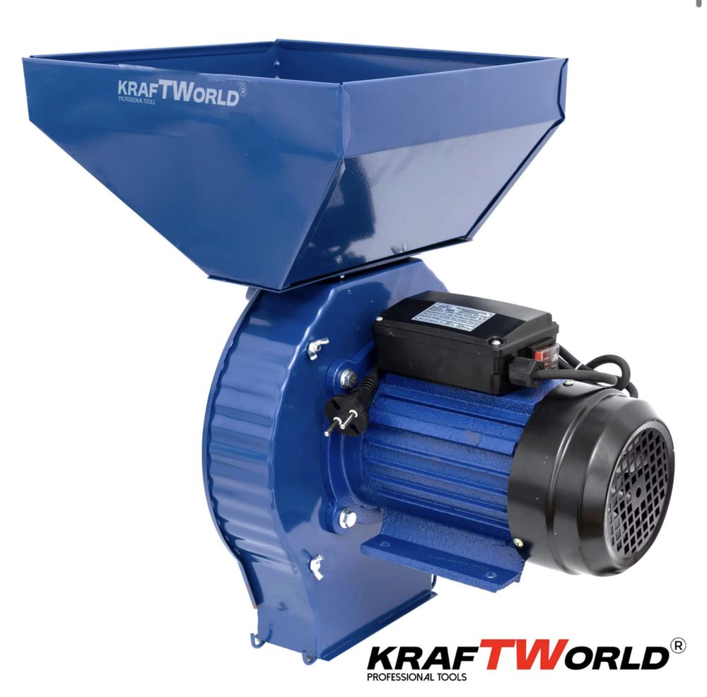 Фуражомелка KraftWorld 3.9kW Комплект с 4 Сита – Ярмомелка