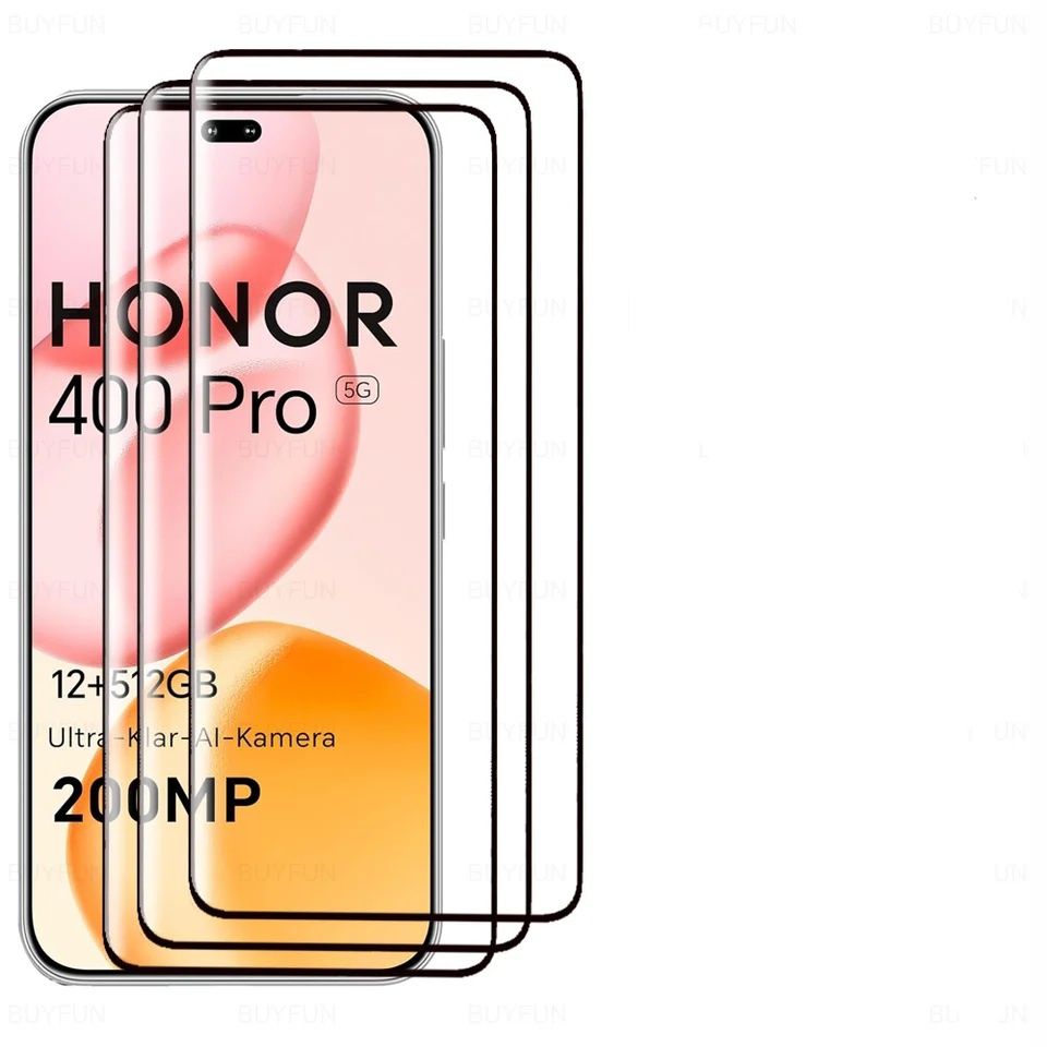 Honor 400 Pro 200 Pro 200 / 90 / 50 / 3D ЦЯЛО ЛЕПИЛО Стъклен протектор