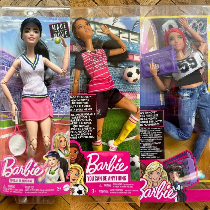 Куклы Barbie / Барби теннис и футбол по 18,5 тыс , танцы 21 тыс.