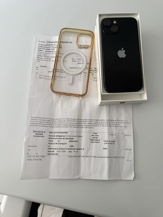 Iphone 14 black/128g factura