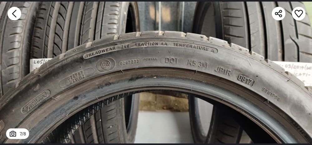 205/45 R17 - Dunlop de vara - 6.7mm! - doua anvelope !