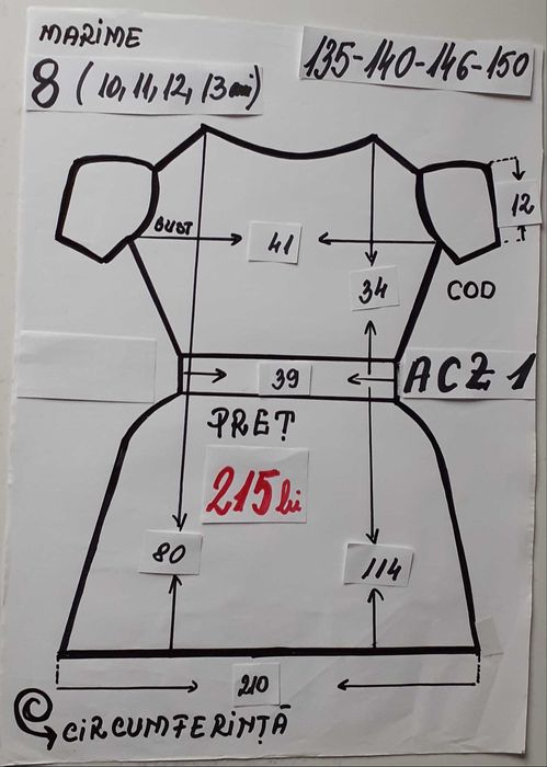 Rochita Alba ca zapada pentru copii 8-13 ani
