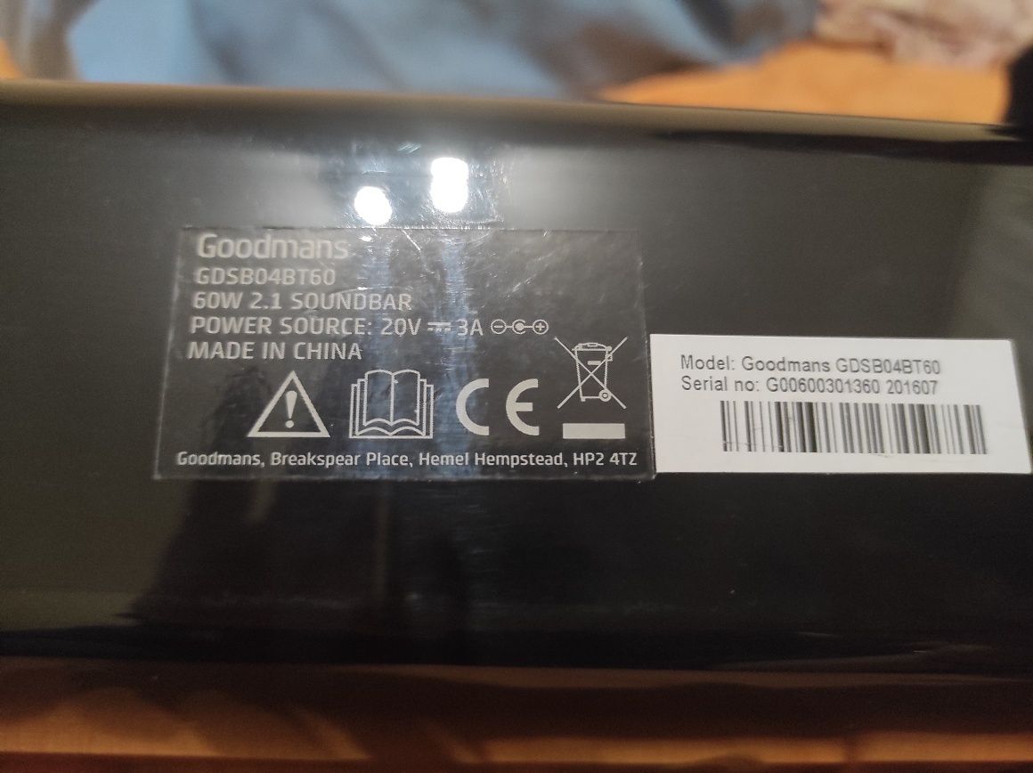 Goodmans 60 W 2.1 Bluetooth Soundbar