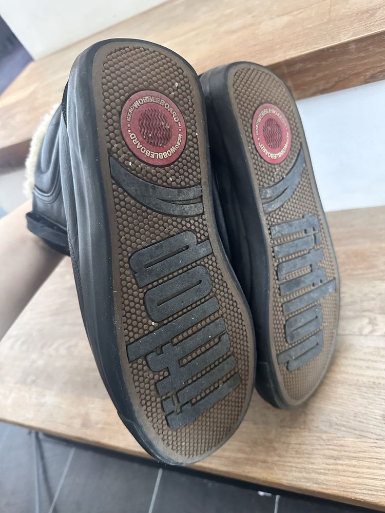 Ортопедични боти Fitflop маратонки естествен косъм и кожа
