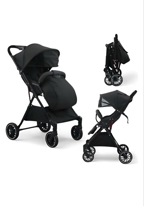 Коляска черная новая