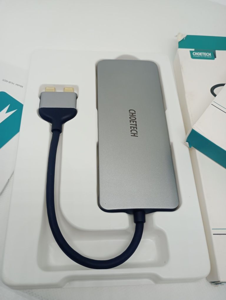 Топ цена !Choetech 12in1 за MacBook Pro / Air двоен монитор