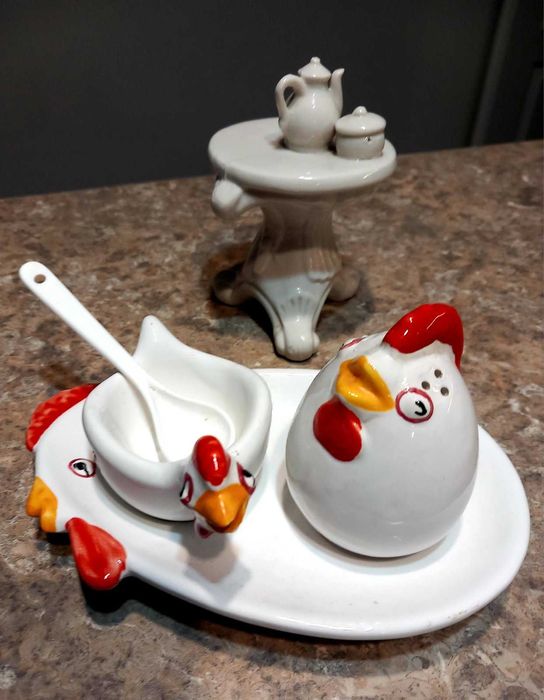 Красиви декоративни керамични фигурки, захарница - за подаръци