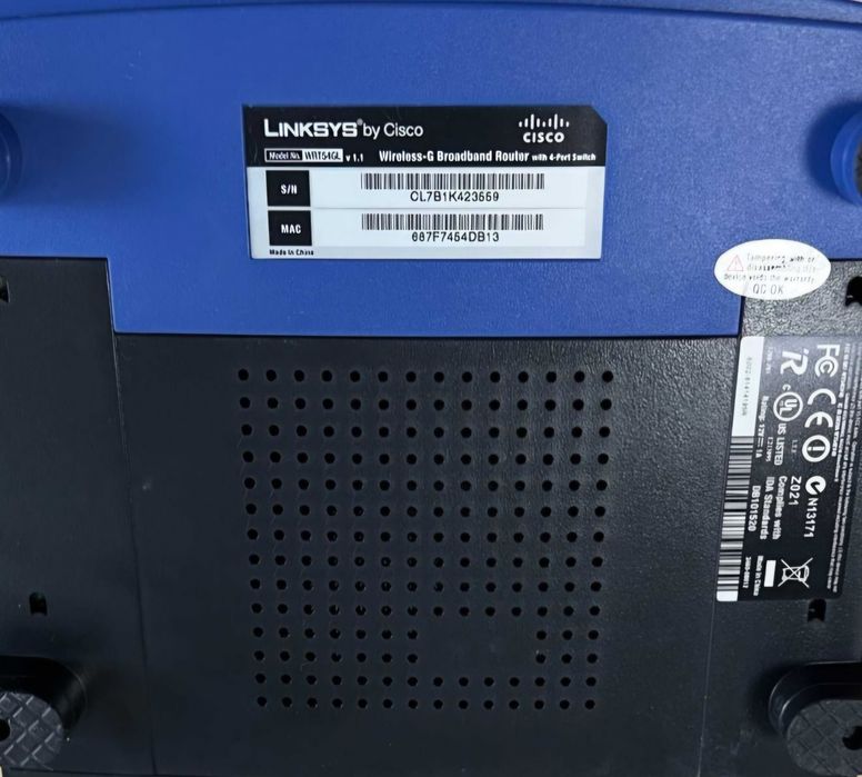 Router wireless Linksys RT54GL