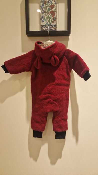 Salopeta dublata lana fiarta, StellarAtelier, FUCHSIA, 3-6 luni, 62-68