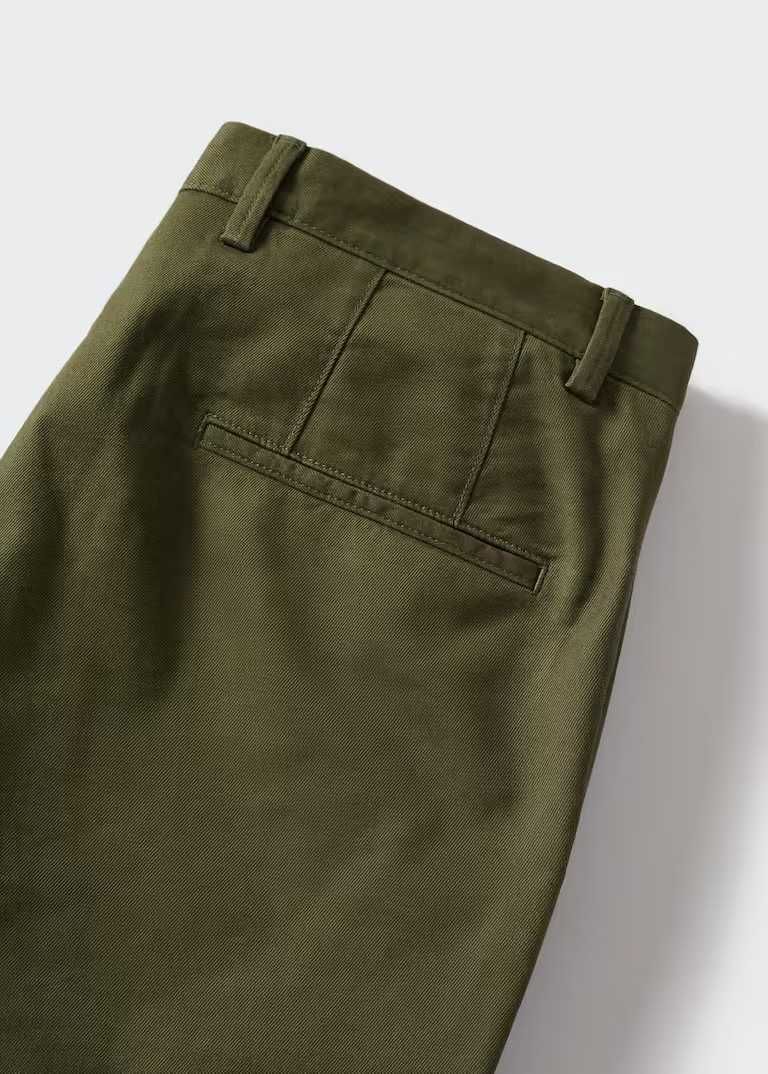 Pantaloni chino slim fit din serj - MANGO - Nou cu eticheta