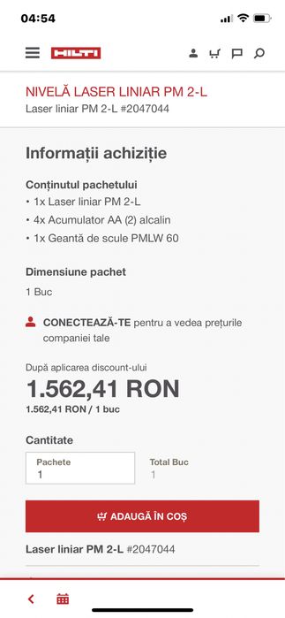 Nivela laser Hilti PM2-L Noua
