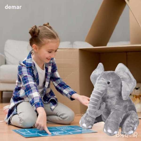 Плюшена играчка Sricam – сив слон