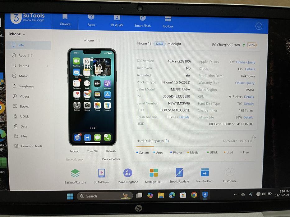 Iphone 13 128 gb ideal midnight