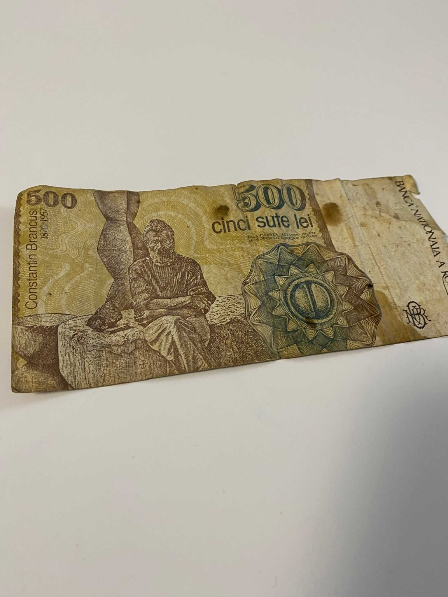 Bancnota 500 lei, Constantin Brancusi, Aprilie 1991