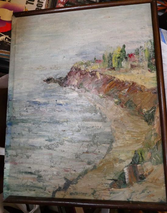 Golf la Marea Neagra - Marina Ulei/ placaj gros 60/50cm nesemnat