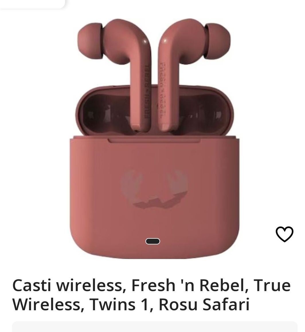 Căști wireless Fresh N Rebel TWINS1, True Wireless, Bluetooth, In- ear