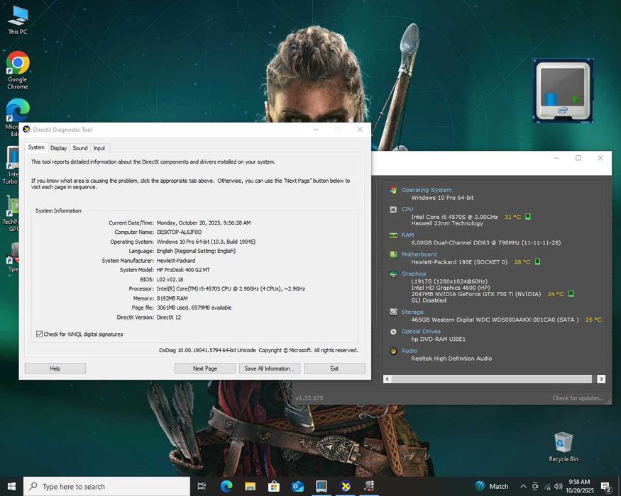 HP I5 4570 8gb ddr3 Gtx 750Ti 2GB pc calculator unitate ProDESK 400