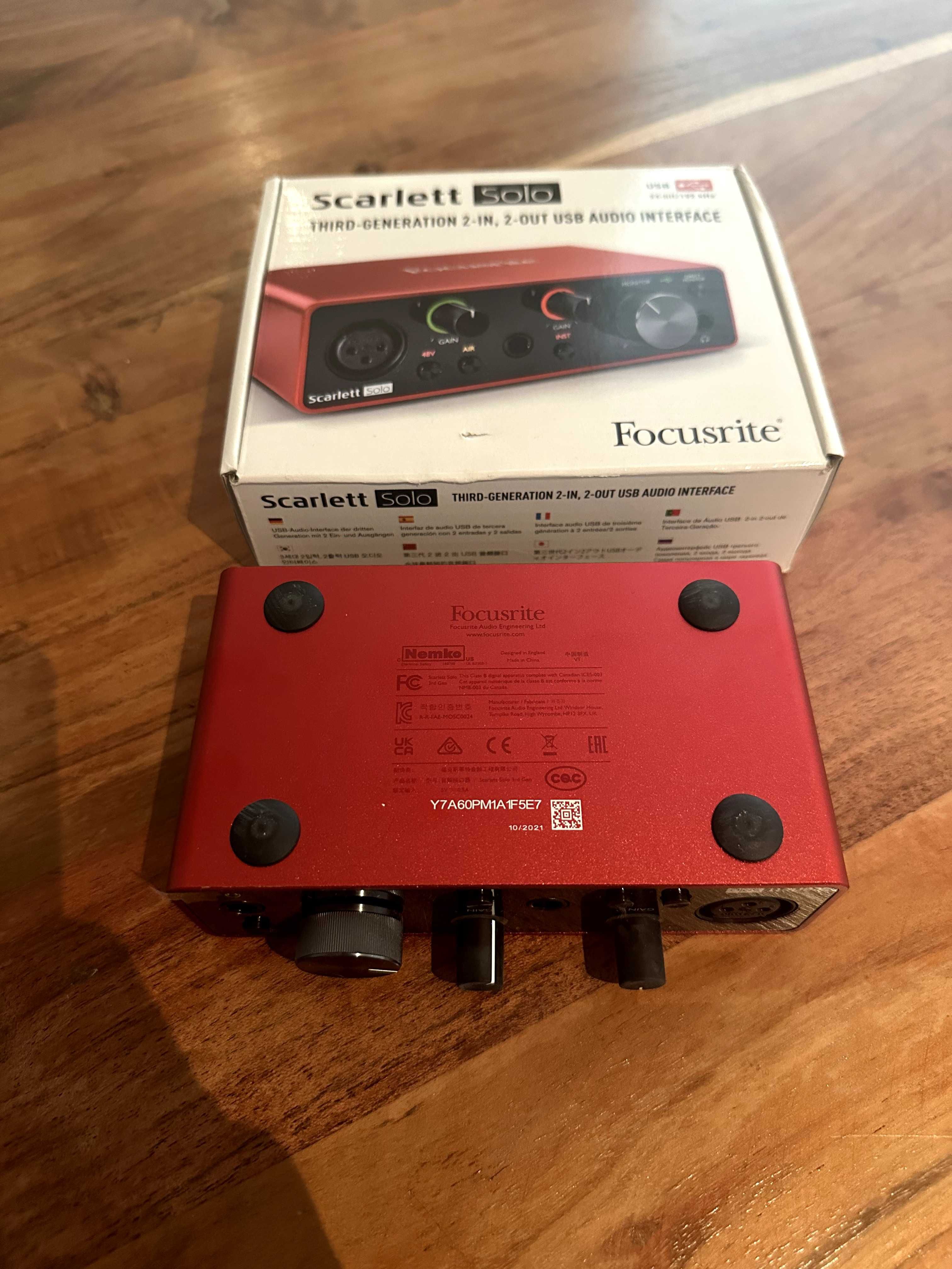 Interfata Audio Scarlett Solo Focusrite