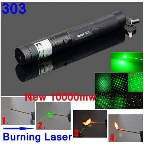 Мощно фенерче-зелен лазер със заключване