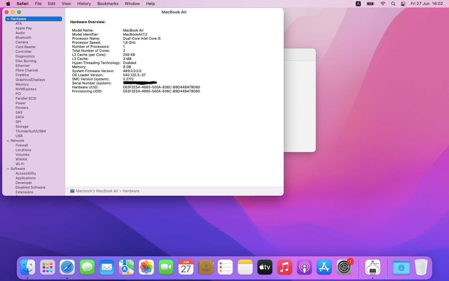 MacBook air (13-inch, Early 2015) в много добро състояние