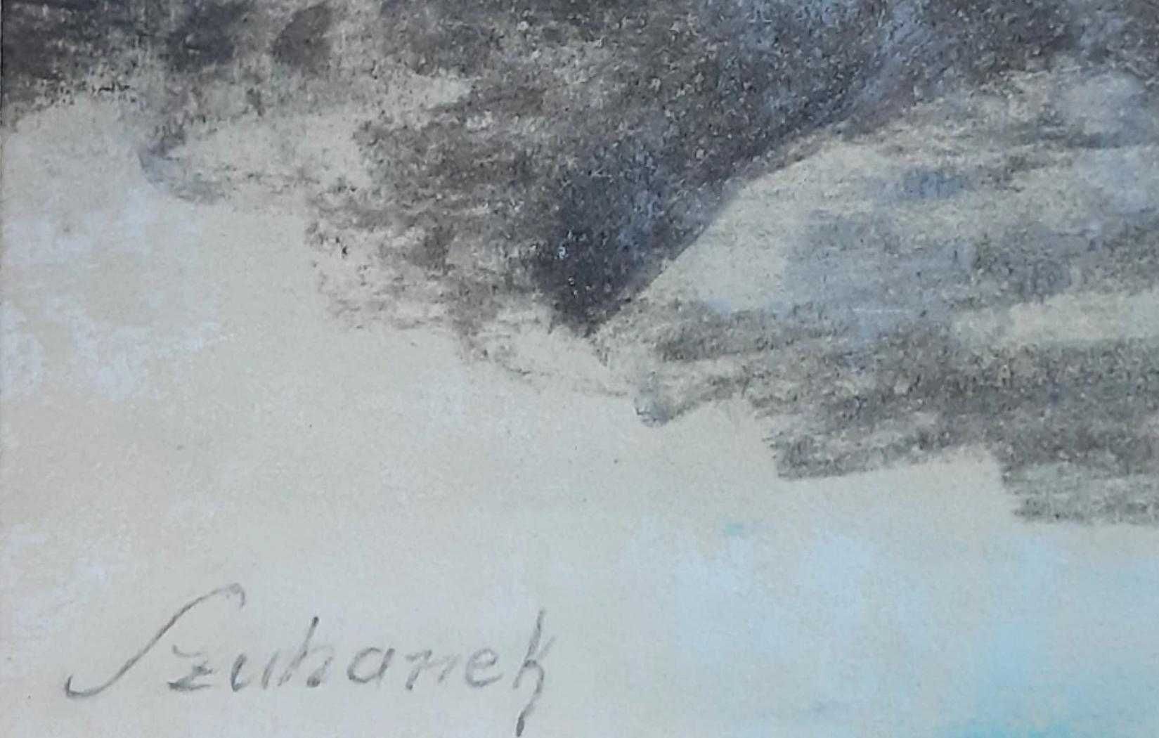 Oszkár Szuhanek, Pastel pe carton, Semnat, Dimensiuni 41 x 41 cm