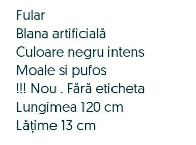 Fular blana artificială Nou