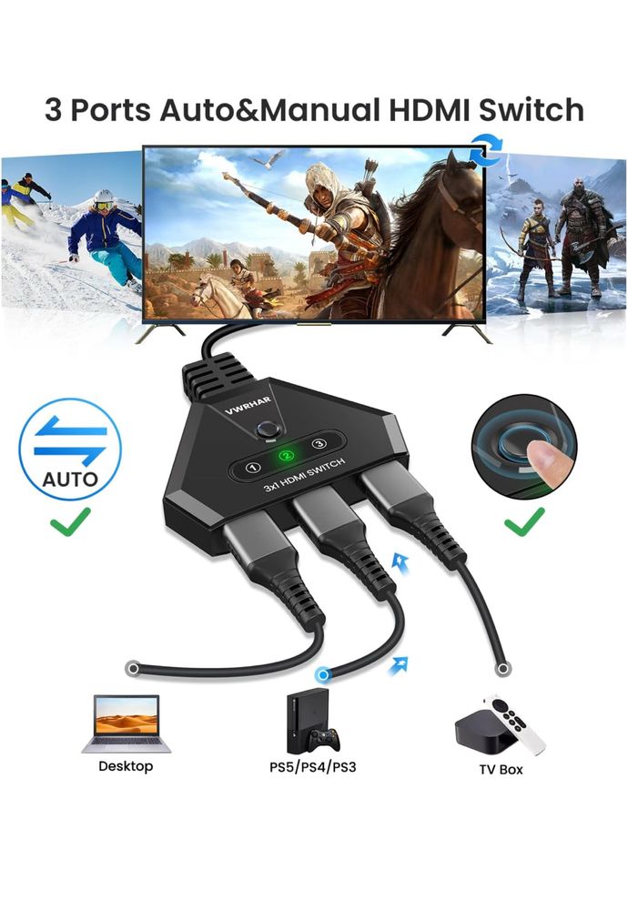 3 портов HDMI switch/ превключвател